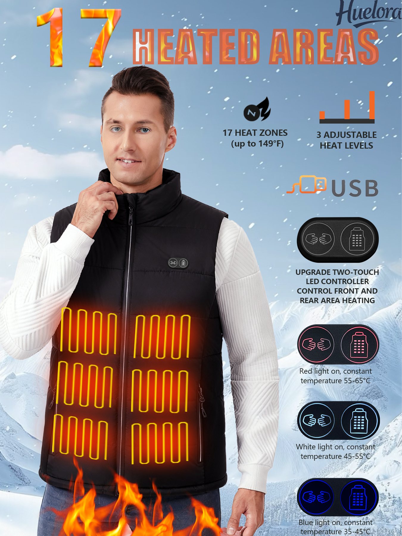 Gilet chauffant USB à 17 zones - Motorcycle Gear Zone avis et prix
