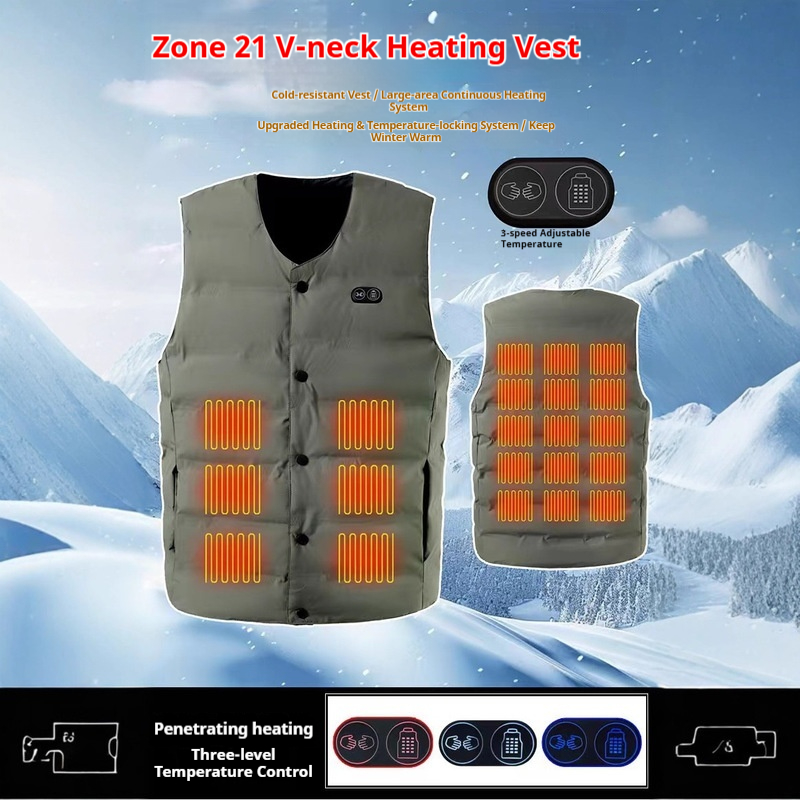 Gilet chauffant à col en v, 21 - Motorcycle Gear Zone avis et prix
